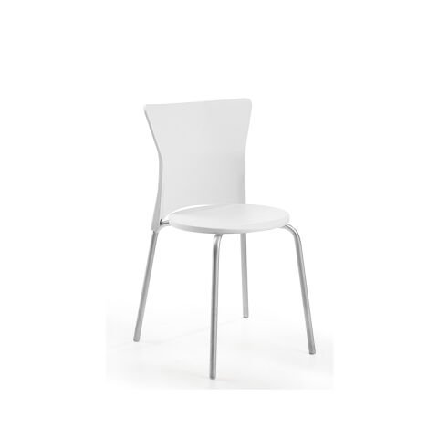 Vega Sandalye Krom Ayak 01 Beyaz