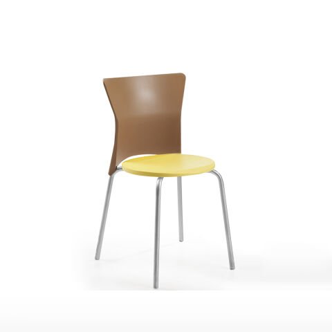 Vega Sandalye Çift Renkli Sarı-Teak