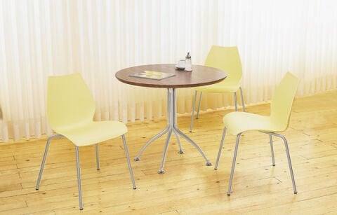 Apollo I Masa - 80x80 cm Siyah